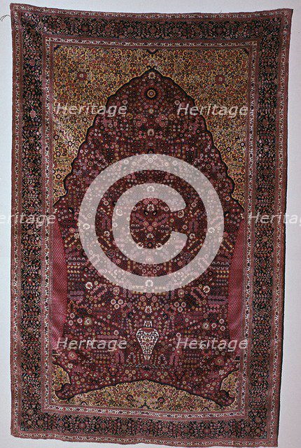 South Persian prayer rug, 18th century. Artist: Unknown