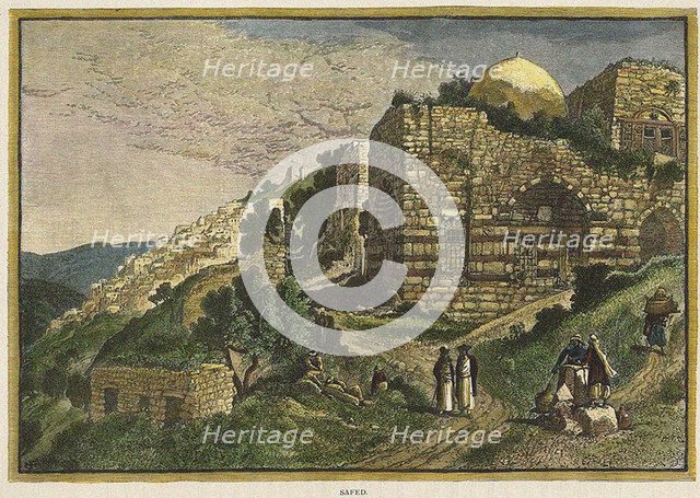 Safed. From: Picturesque Palestine, Sinai and Egypt. Artist: Johnstone, J. (active 19th century)