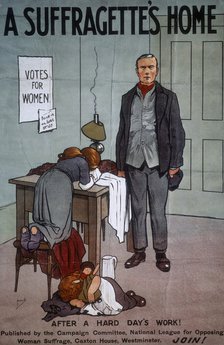 'A Suffragette's Home', early 20th century. Artist: John Hassall