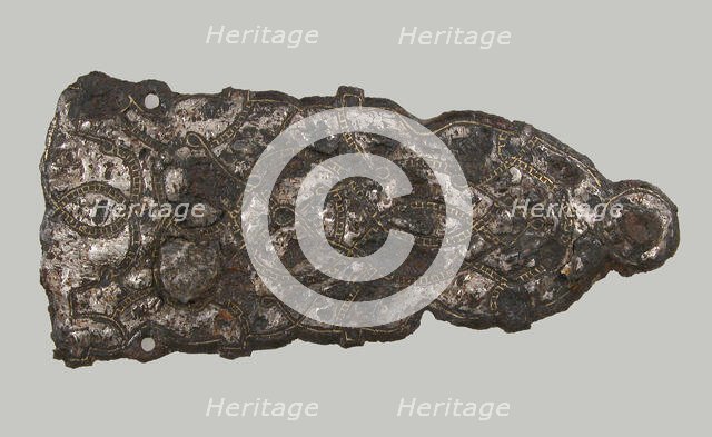 Belt Plate, Frankish or Burgundian, 7th century. Creator: Unknown.
