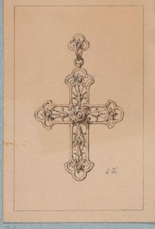 Design for Pendant with Diamonds, c.1864-c.1894. Creator: Henri Cameré.