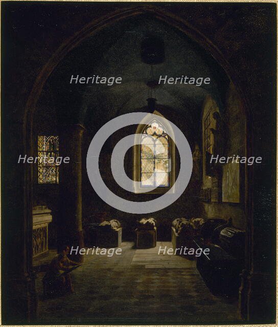The 13th century room at the Museum of French Monuments, 1816. Creator: Leon Mathieu Cochereau.