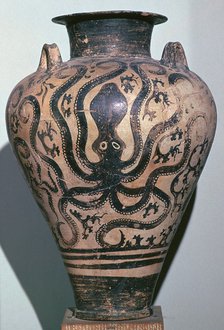 Mycenaen amphora with octopus design, 16th century BC. Artist: Unknown