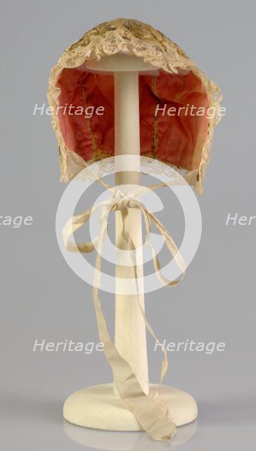 Bonnet, French, ca. 1850. Creator: Unknown.
