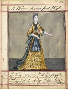 Drawing of a woman from Portrush, Ireland, 1730s. Creator: James Paris du Plessis.
