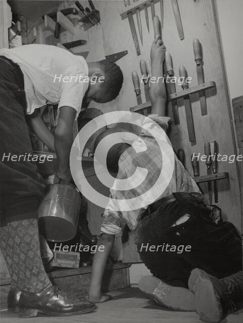 Harlem Art Center, boys with tools, 1939. Creator: Berenice Abbott.