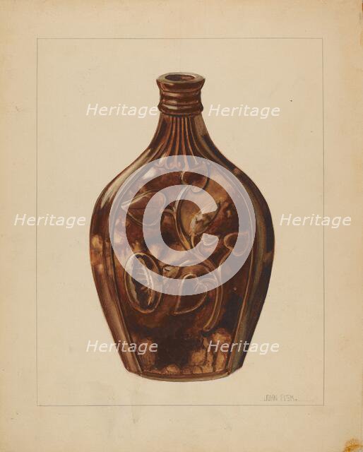 Flask, c. 1936. Creator: John Fisk.