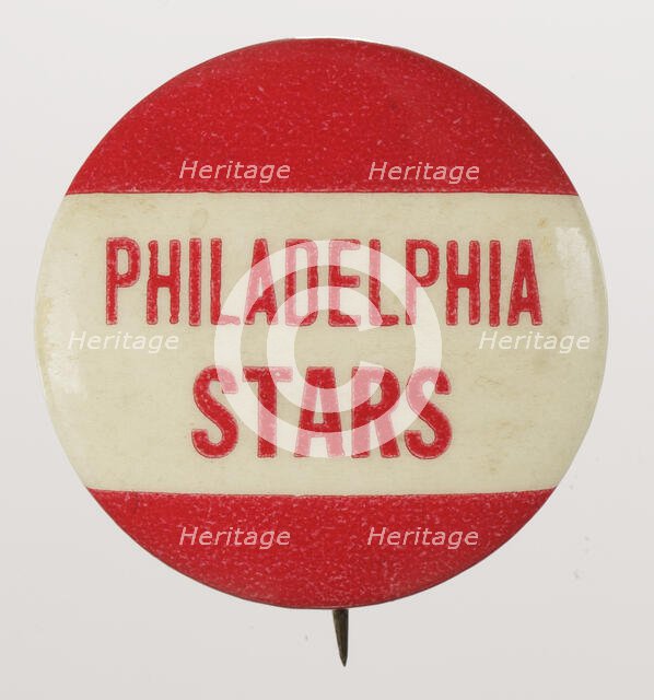 Pinback button for the Philadelphia Stars, 1933 - 1952. Creator: Unknown.