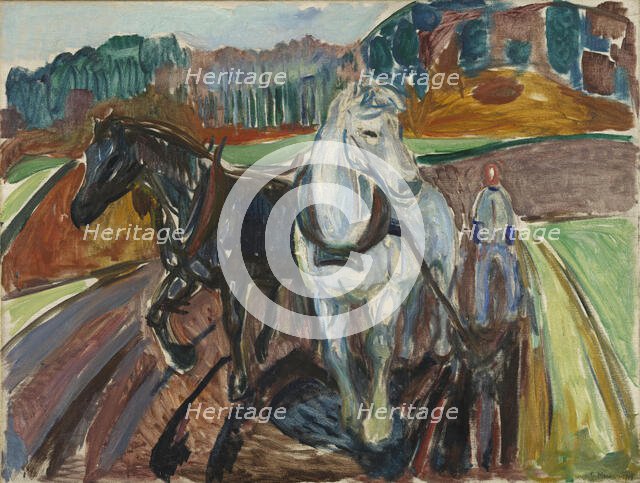 Autumn Ploughing, 1919. Creator: Edvard Munch.