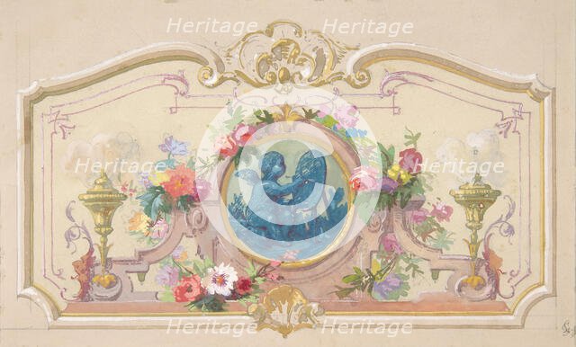 Design fo the Allegory of the Arts, second half 19th century. Creators: Jules-Edmond-Charles Lachaise, Eugène-Pierre Gourdet.