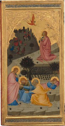 Scenes from the Passion of Christ: The Agony in the Garden [left panel], 1380s. Creator: Andrea Vanni.