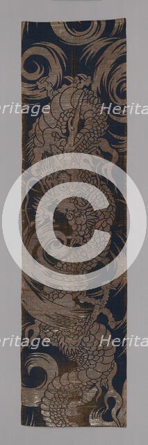 Tobari (Temple Banner Fragment), Japan, late Edo period (1789-1868), 1800/50. Creator: Unknown.