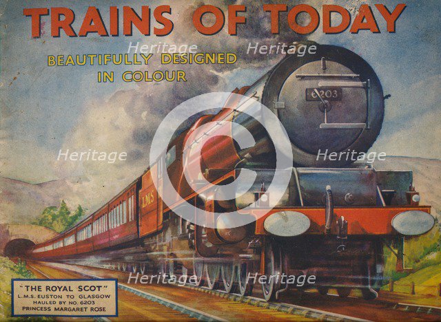 'Trains of Today: The Royal Scot, L.M.S. Euston to Glasgow', 1940. Artist: Unknown.