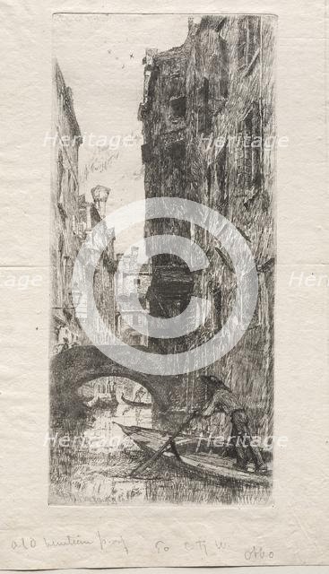 Ponte del Pistor, Venice, 1880. Creator: Otto H. Bacher (American, 1856-1909).