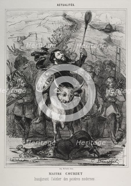 Actualities: Master Courbet Inaugurates the School of Modern Painting. Creator: Émile Bénassit (French, 1833-1902).