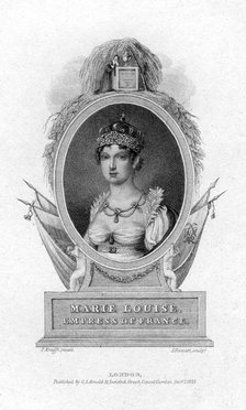 Empress Marie-Louise, second wife of Napoleon, 1823.Artist: J Stewart