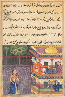 Page from Tales of a Parrot (Tuti-nama): Thirty-sixth night: The king of Babylon..., c. 1560. Creator: Unknown.