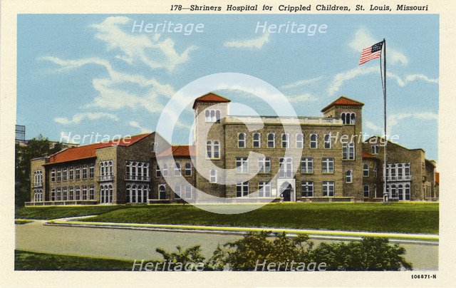 Shriners' Hospital for Crippled Children, St Louis, Missouri, USA, 1925. Artist: Unknown