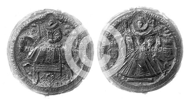 Great Seal of Queen Elizabeth I, 16th century, (1896). Artist: Unknown