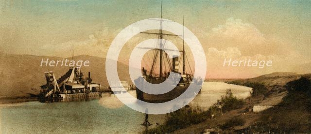 'Canal of Suez - Tussun curve', c1918-c1939. Creator: Unknown.