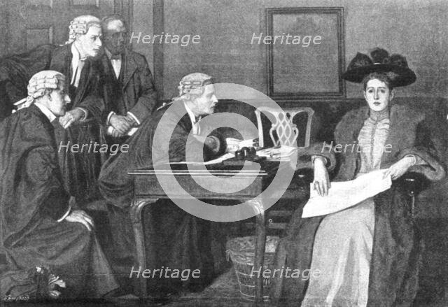 Pictures from the Royal Academy: Defendant and Counsel - W. F. Yeames, R.A., 1895. Creator: George Meisenbach.