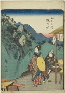 Sakanoshita, from the series "Fifty-three Stations [of the Tokaido] (Gojusan tsugi)," also..., 1852. Creator: Ando Hiroshige.