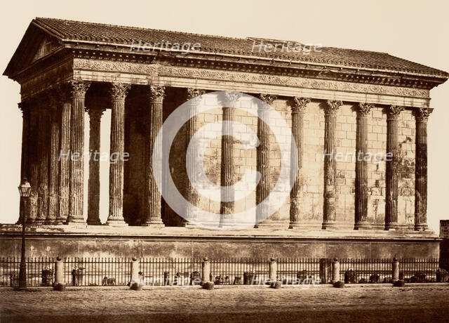 Maison Carrée à Nimes, 1853. Creator: Edouard Baldus.