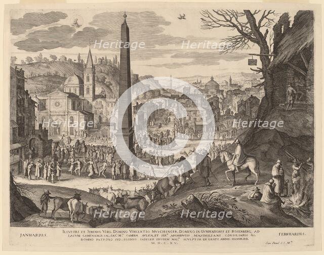 January and February, 1615. Creator: Aegidius Sadeler II.