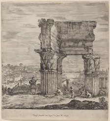 Temple of Concord and Roman Forum, 1656. Creator: Stefano della Bella.