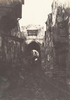 Jérusalem, Rue du quartier arabe, 2, 1854. Creator: Auguste Salzmann.