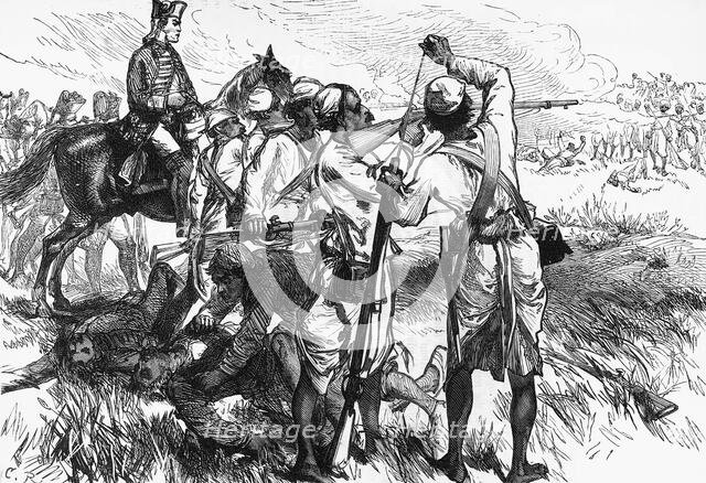 'The Sepoys at Buxar', c1891. Creator: James Grant.