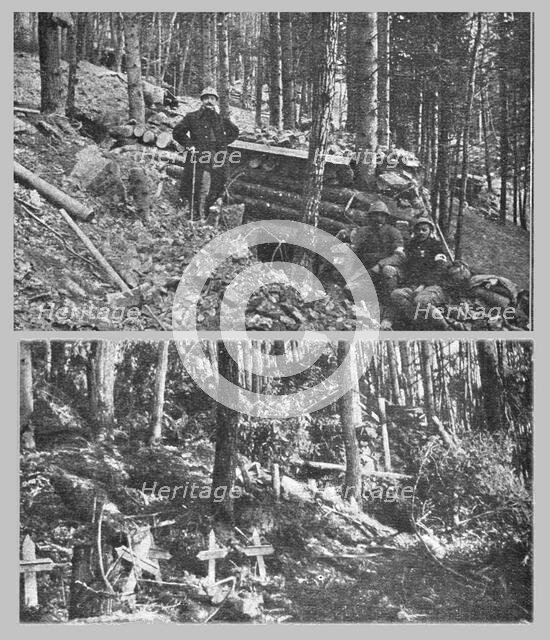 'Les derniers combats de l'Hartmannswillerkopf; un coin de l'Hartmannswillerkopf..., 1916. Creator: Unknown.
