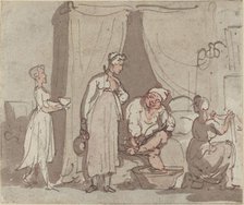 The Foot Bath (Drying Out). Creator: Thomas Rowlandson.