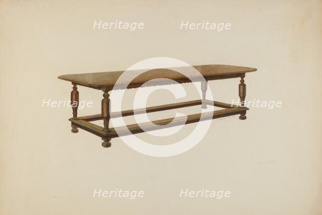 Refectory Table, 1938. Creator: Austin L. Davison.