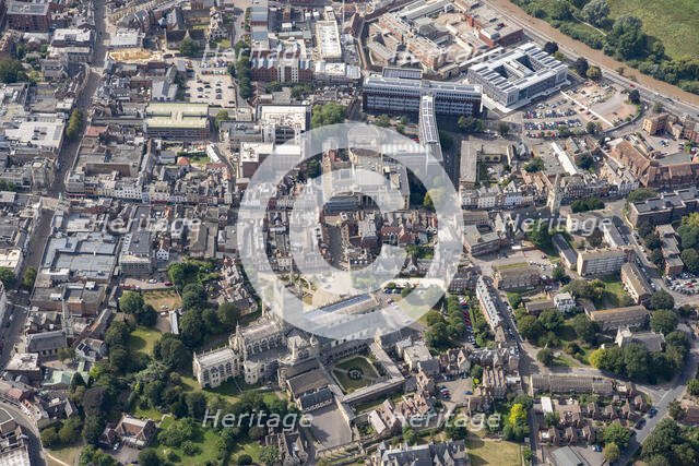The City of Gloucester and Gloucester Cathedral, Gloucestershire, 2021. Creator: Damian Grady.