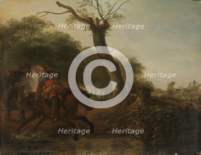 Fight between Horsemen, 17th century. Creator: Hendrik Verschuring.