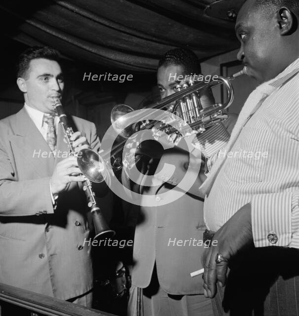 Portrait of Sol (Solomon) Yaged, Joe Thomas, and Rex William Stewart, Pied Piper, N.Y., 1947. Creator: William Paul Gottlieb.