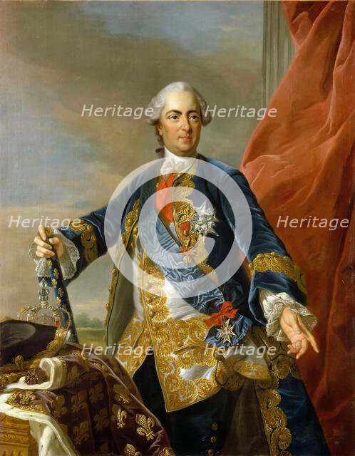 Portrait of the King Louis XV of France (1710-1774), 1763. Creator: Van Loo, Louis Michel (1707-1771).