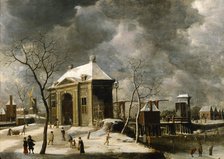 'Presumed view of an Amsterdam gate in winter', 1622. Creator: Jan Abrahamsz Beerstraten.