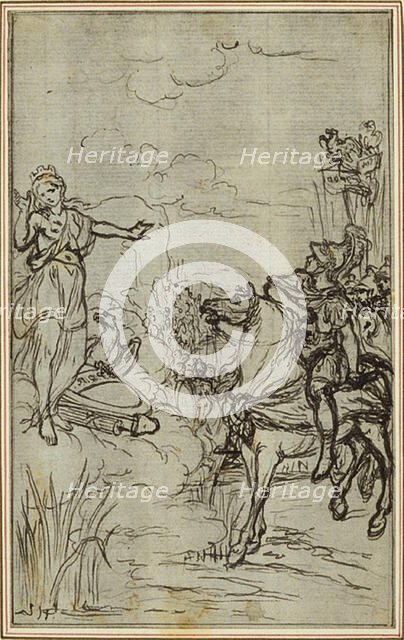 Study for Lucain's "La Pharsale", Canto I, c. 1766. Creator: Hubert Francois Gravelot.