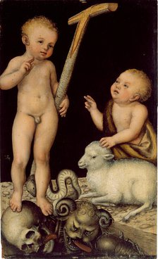 Christ and John the Baptist as Children, 1538-1540. Creator: Cranach, Lucas, the Elder (1472-1553).
