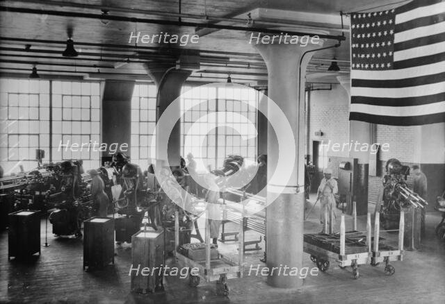 Women work on screw machines, Gen. El. [i.e. Eectric] Co., Philadelphia, between c1915 and c1920. Creator: Bain News Service.