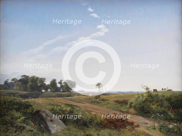 Zealand Landscape. Open Country in North Zealand, 1842. Creator: Johan Thomas Lundbye.