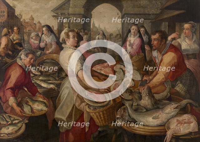Fish Market, 1574. Creator: Joachim Beuckelaer.