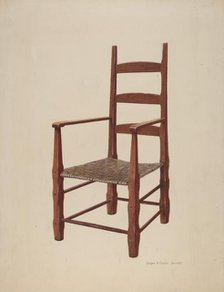 Ladder Back Chair, c. 1939. Creator: Roger Deats.