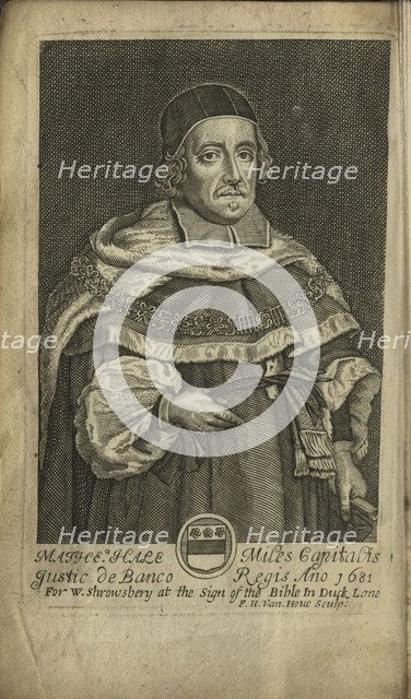 Portrait of Sir Matthew Hale (1609-1676), 1682.