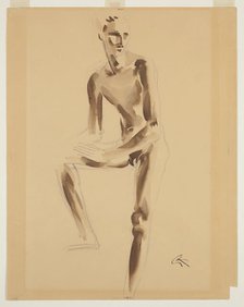 Study of a Male Nude, between 1920 and 1923. Creator: George Kolbe.