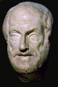 Bust of the Greek philosopher Aristotle, 4th century BC. Artist: Unknown
