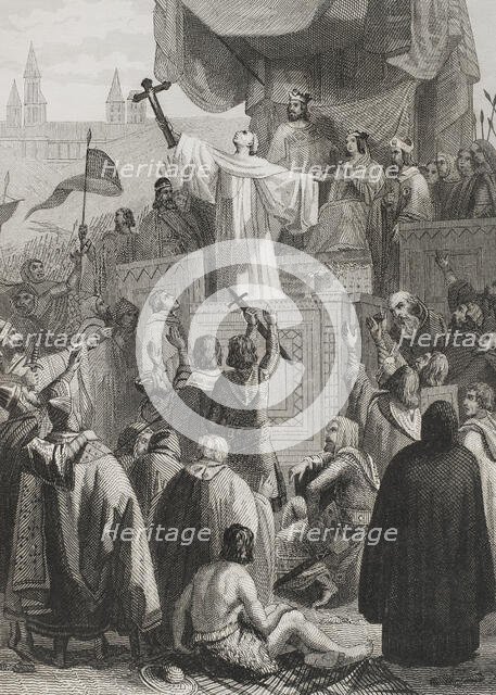 Crusade against the Moors, Spanish, Middle Ages, 1853. Creator: Antonio Roca Sallent.