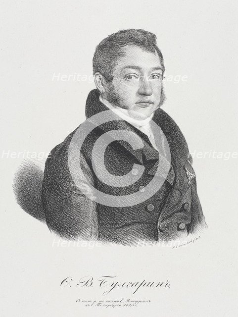 Portrait of the author Faddei Bulgarin (1789-1859).